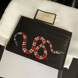 Coin Pocket Snake shape pure leather Card Holders Plain Fashion Fresh designer Cardholder Mens and Women Cowhide Wallet holde bag handbag
