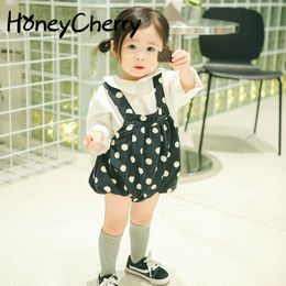 Çocuk Pantolon Güz Bebek Bebek Kız Kıyafetleri için Jartiyer Şort Çizgili Dipler Bloomers 210515