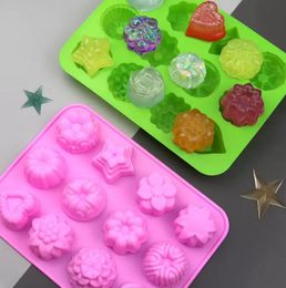 Cake tool Flower Shaped Silicone Mould DIY Handmade Candle Soap Moulds Fondant Baking Mould Butterfly Chocolate