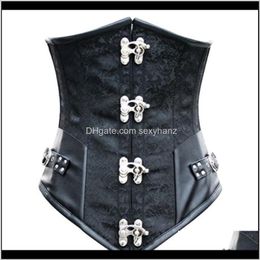 Bustiers & Corsets Womens Underwear Apparel Drop Delivery 2021 Sexy Corset Lace Up Steel Boned Black Steampunk Corselet Underbust Xxl Ryvt# T