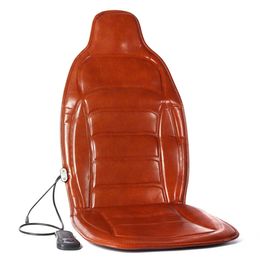 DC 12V Car Household Heated Full Body Massage Seat Cushion Back Lumbar Pain Relief Vibration Massager AC 110V-240V