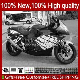 Motorcycle Bodywork For BMW K 1200 K1200 S 1200S 2005 2006 2007 2008 2009 2010 Body 28No.87 K1200-S K-1200S 05-10 Metallic Black K1200S 05 06 07 08 09 10 Fairing + Tank cover