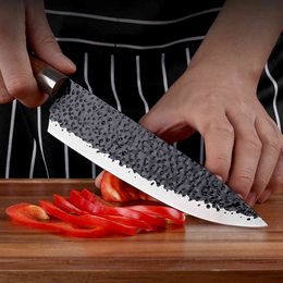 -Knife Knife Facas Japonesa Chef Faca Aço Inoxidável Imitação Damasco Santoku Slicer Pão de Pão Cutelo