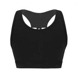 Running Jerseys Girls Kid Racer Back Top Fitness Yoga Clothing Stretchy Training Sports Dance Vest Sleeveless Sport Tops Sportswear