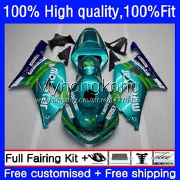 Injection Mould Fairings For SUZUKI GSX-R750 K1 750CC GSXR600 GSXR-750 01-03 19No.29 GSXR 600 750 CC 01 02 03 600CC GSXR-600 GSXR750 2001 2002 2003 OEM Movistar cyan Bodys