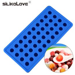 SILIKOLOVE Silicone 40 Cavity Round Ball Mold Decorating Tools For Ice Chocolate Silicone Moulds For Cake Decorating Pastry Tool 210721