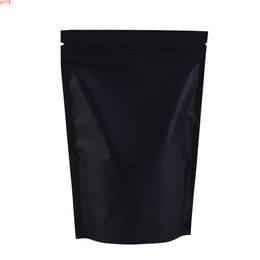 100pcs/lot Matte Black/Silver/Black Mylar Foil Reclosable Stand Up Pouches Tear Notch Zip Lock Packing Bag 3.25x5in/ 8.5x13cmgoods