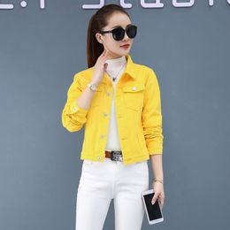 Women's Jackets Spring/Autumn Denim Woman Jacket Casual Bomber Women Pink Fall For