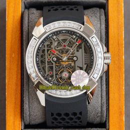 eternity Jewellery Watches RRF Latest Products EX100.20.NS.OY.A EPIC X CHRONO Skeleton Dial Automatic Mechanical Mens Watch T Diamond Iced Out Case Black Rubber Strap