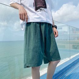 PR Men's Solid Colour Casual Pants Woman Harajuku Style Shorts Fashion Oversize Male Hip Hop 210714