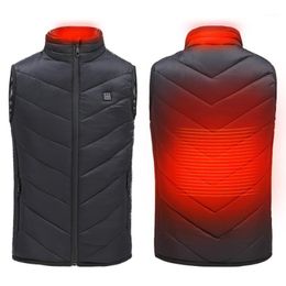 Outdoor T-Shirts 2 Areas Heated Child Heating Vest USB Charging Winter Jacket Electric Flexible Smart Cotton For Kids Running