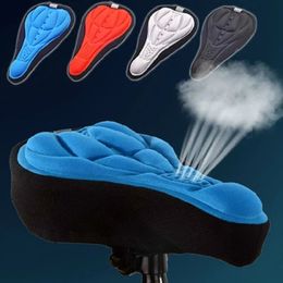 Mountain Bike 3D Saddle Cover Thick Breathable Super Soft Bicycle Saddle Silicone Sponge Bike Seat Cushion Bicycle Accessories