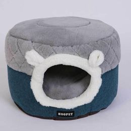 Cat Beds & Furniture Dual-purpose Quilted Warm Litter Pet And Comfortable Bed Autumn Winter Nest Cushion
