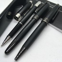 Send 1 Free Gift Leather wholesale Bag Matte Black Rollerball Pens Ballpoint Pen School Office Supplies With Series Number