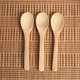 honey UK - 12.8cm 5inch Wooden Spoon Ecofriendly Tableware Bamboo Scoop Coffee Honey Tea Soup Spoon Teaspoon Stirrer Cooking Utensil Tool RRE12648