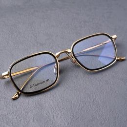 Fashion Sunglasses Frames Japanese Handmade Titanium Acetate Eyeglasses Optical Prescription Retro Square Glasses Frame Men Women Eyewear Oc