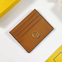 Card Holders Fashion Luxury convenience Cards bag sandwich 6 card slots with logo internal label black calf leather material 8 col234Z