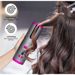 Professional Wirless Hair Curlers Styler Tools Waver Curling Iron Hine Automatic Curls US UK EU Version Cordless Dryer Straightener DS