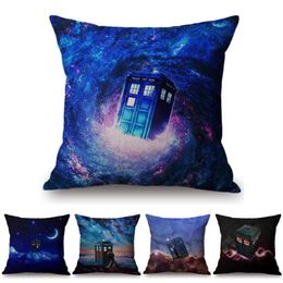Cushion/Decorative Pillow Nordic Night Phone Booth Cushion Cover Colorful Dreamy Starry Sky Home Decoration Throw Car Sofa Chair Case