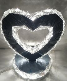 Love Heart Crystal Table Lamp Warm Romantic Bedroom Bedside Light Night Home Decoration Lighting Wedding Birthday Gifts