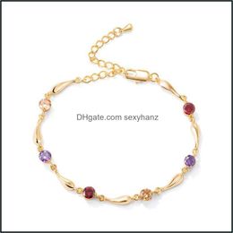 Anklets Jewellery Listing Product Concise Drip The Shape Of Stone Anklet European For Women Wholesale Factory Fashion Drop Delivery 2021 Pjmjc