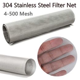 4-500 Filter Net Food Grade 304 Stainless Steel Home Kitchen Water Bean Powder Oil Screen Filtration 210626