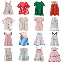 1-10 Years Baby Girls Flower Print Dresses RJ Brand Kids Clothes Summer Princess Dress Children Party Ball Pageant Dress Outfit Q0716