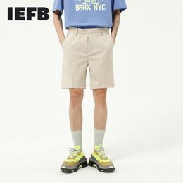 IEFB Men's Wear Summer Korean Causal Knee Length Pants Simple Straight Causal Suit Shorts Male Bottoms 9Y5963 210524