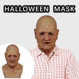 1pc Scary Coslpy Halloween Full Head Latex Funny s Supersoft Old Man Adult Mask