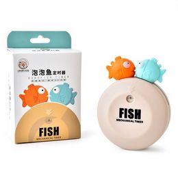 Timer Fridge Magnet Cartoon Fish Shape Easy Operate Kitchen Timer Cooking Baking Helper Kitchen Tools