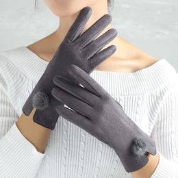 Sports Gloves Women's Winter Touchscreen Warm Fleece Thickened Cold Fashion Windproof Ski Mitten Handschoenen Luvas