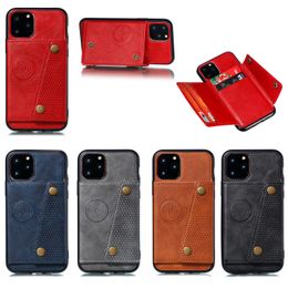 Multifunction Dual Buckle Leather Cases With Card Slot For iPhone 13 Pro Max 12 11 XR X 8 Plus