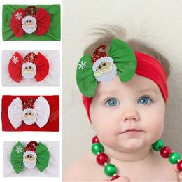 Christmas Style Kids Hairbands Bow-knot Turban Headwear Santa Claus Festival Party Decorations Headband Hair Accessories