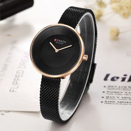 CURREN Women Watches Luxury Brand Women Dress Quartz Watch Creative Dial Fashion Girl Clock 210517