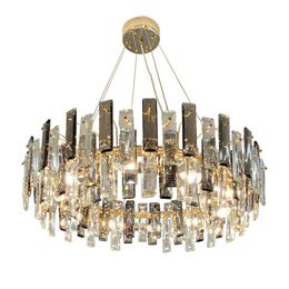 Pendant Lamps Post Modern Luxury Chandelier Light Home El Villa Lobby K9 Crystal Suspension Luminaire Indoor Decorative E14 Lamp