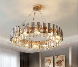 Light luxury crystal chandelier post-modern simple atmosphere livin dining room lamp high-end net red lamps