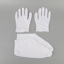 Cotton Moisturizing Socks Foot Cover Home Protective Hand Gloves with Elastic