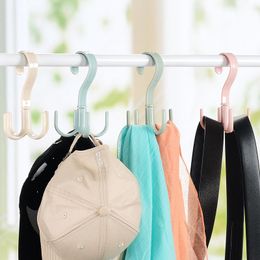 Hangers & Racks 360 Hook Hanger Degrees Rotatable Multipurpose Tie Silk Scarf Coat Rack Simple Plastic Shoe