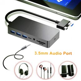 Stations USB 3.0 HUB For Microsoft Surface Pro 4 5 6 HD 4K DP VGA Audio Gigabit Ethernet adapter RJ45 SD/TF DocKing base Dock PC