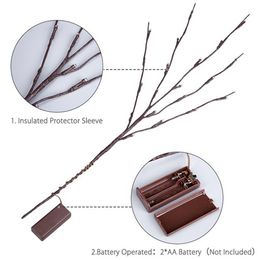 Warm White LED Branch Lamp 20 LED Battery Operated, 30 inch, for Home Office Garden Decor