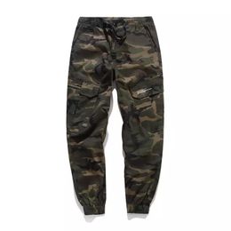 Брендовые дизайнерские брюки-карго с большим карманом Модные классические армейские хлопковые джинсы для мужчин Jogger