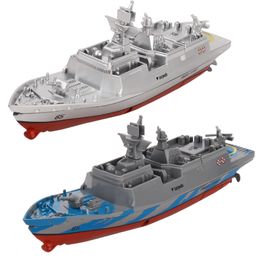 Remote Control Military Warship Model Electric Toys Waterproof Mini Aircraft Flattop Gunboat Gift For Kids