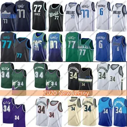 2021 New Giannis Luka 34 Antetokounmpo 77 Doncic Basketball Jersey Men Youth 6 Kristaps Ray Dirk 41 Nowitzki Allen Porzingis jerseys Size S-2XL