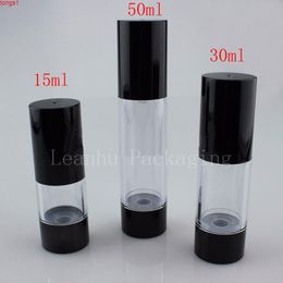 20PCS black airless pump bottle , plastic travel bottle, round pp bottle,lotion container with pump,goods