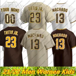 2021 #23 Fernando Tatis Jr. Trikot 13 Manny Machado 9 Jake Cronenworth 19 Tony Gwynn 29 Dinelson Lamet Baseball-Trikots Professionelle Größe S-3XL