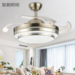 Ceiling Fans Modern Fan With Led Light Luxury Minimalist Lamp For Living Room Ventilador De Techo Home Decor BC50DD