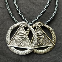 Pendant Necklaces Lucifer Eyes Church Of Satan Charm Pagan Wiccan Talisman All Seing Eye Amulet Sigil Snake