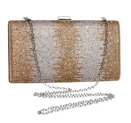 Luxury Rhinestone Wedding Clutch Purses And Handbag Party Evening Bag Chain Bag Small Gold Silver Ladies Hand Bag