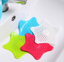 dust plug water filter TPR multi colors Star Countertop Filtration Bathroom Drain Hair Catcher Bath Stopper Sink Strainer Shower