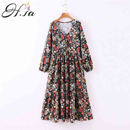 Women Summer Long Maxi Vestidos Sleeve Floral Party Dresses Floor Length Beach Roube Mujer 210430